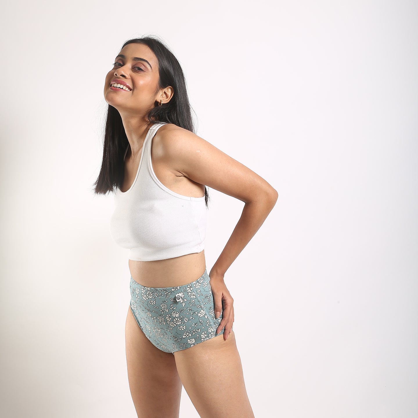 Green Cotton Classic Brief by Wear Equal with Briefs, Casual Wear, Green, lingerie, Organic, Organic Cotton, panties, Prints, Regular Fit, Womenswear at Kamakhyaa for sustainable fashion