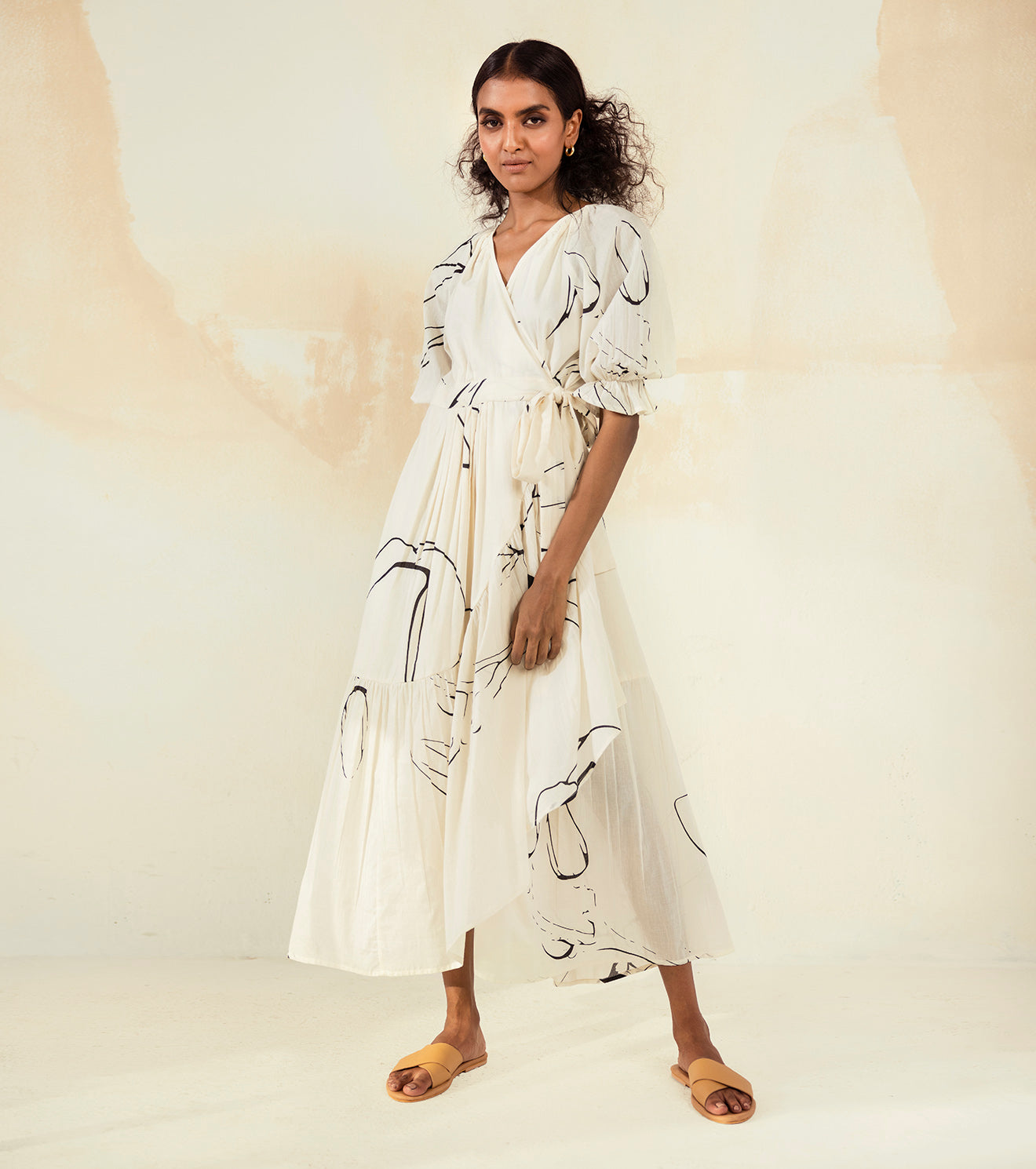 White Print Maxi Dress Dresses Endless Summer, Dresses, Natural, Prints, Regular Fit, Khara Kapas Kamakhyaa