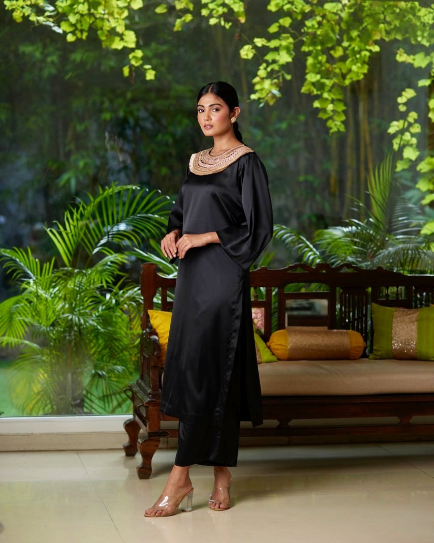 Kurta Set - Black/Gold by Mayura Kumar with Kurta Sets, Timeless Elegance at Kamakhyaa for sustainable fashion