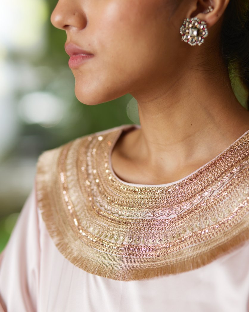 Pink Satin Silk Kurta Pant Set by Mayura Kumar with Casual Wear, Festive Wear, Kurta Pant Sets, Mayura Kumar, Pink, Regular Fit, Satin, Silk, Solids, Timeless Elegance, Womenswear at Kamakhyaa for sustainable fashion