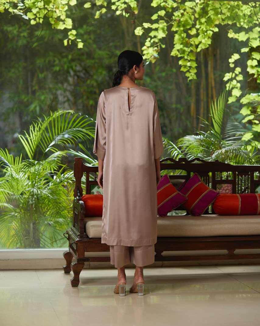 Kurta Set - Taupe/Gold by Mayura Kumar with Kurta Sets, Timeless Elegance at Kamakhyaa for sustainable fashion