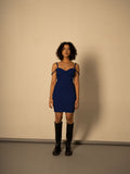Royal Blue Cotton Mini Dress by Meko Studio with Blue, Cotton, Evening Wear, July Sale, July Sale 2023, Mini Dresses, Natural, Sleeveless Dresses, Slim Fit, Solid Selfmade, Solids, Strap Dresses, Tranquil AW-22/23, Tranquil by Meko Studio, Womenswear at Kamakhyaa for sustainable fashion