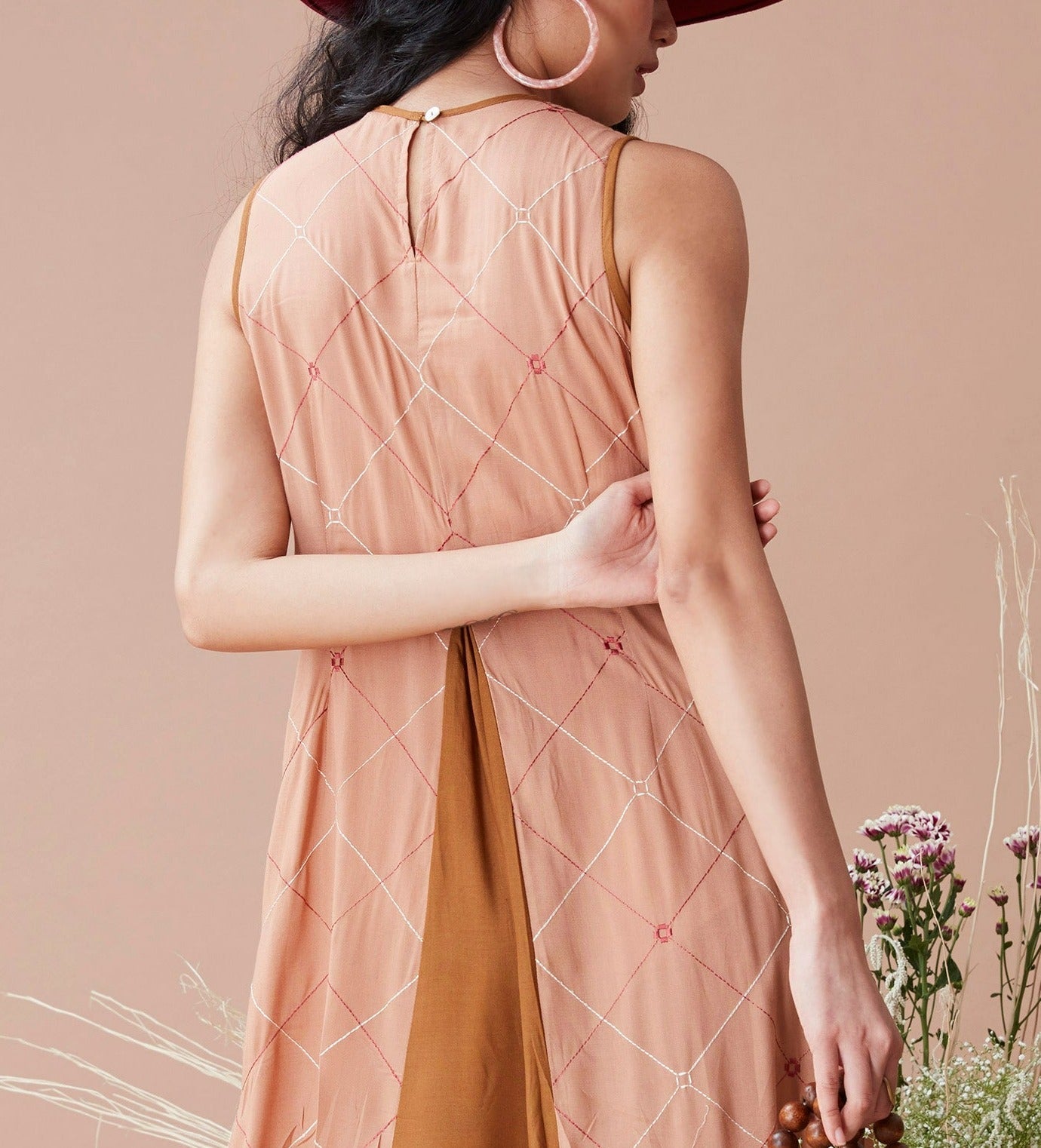 Beige Cotton Maxi Dress by Dan Ba with Beige, Cotton, For Daughter, July Sale, July Sale 2023, Maxi Dresses, Natural, Relaxed Fit, Resort Wear, Sleeveless Dresses, Solids, Womenswear at Kamakhyaa for sustainable fashion