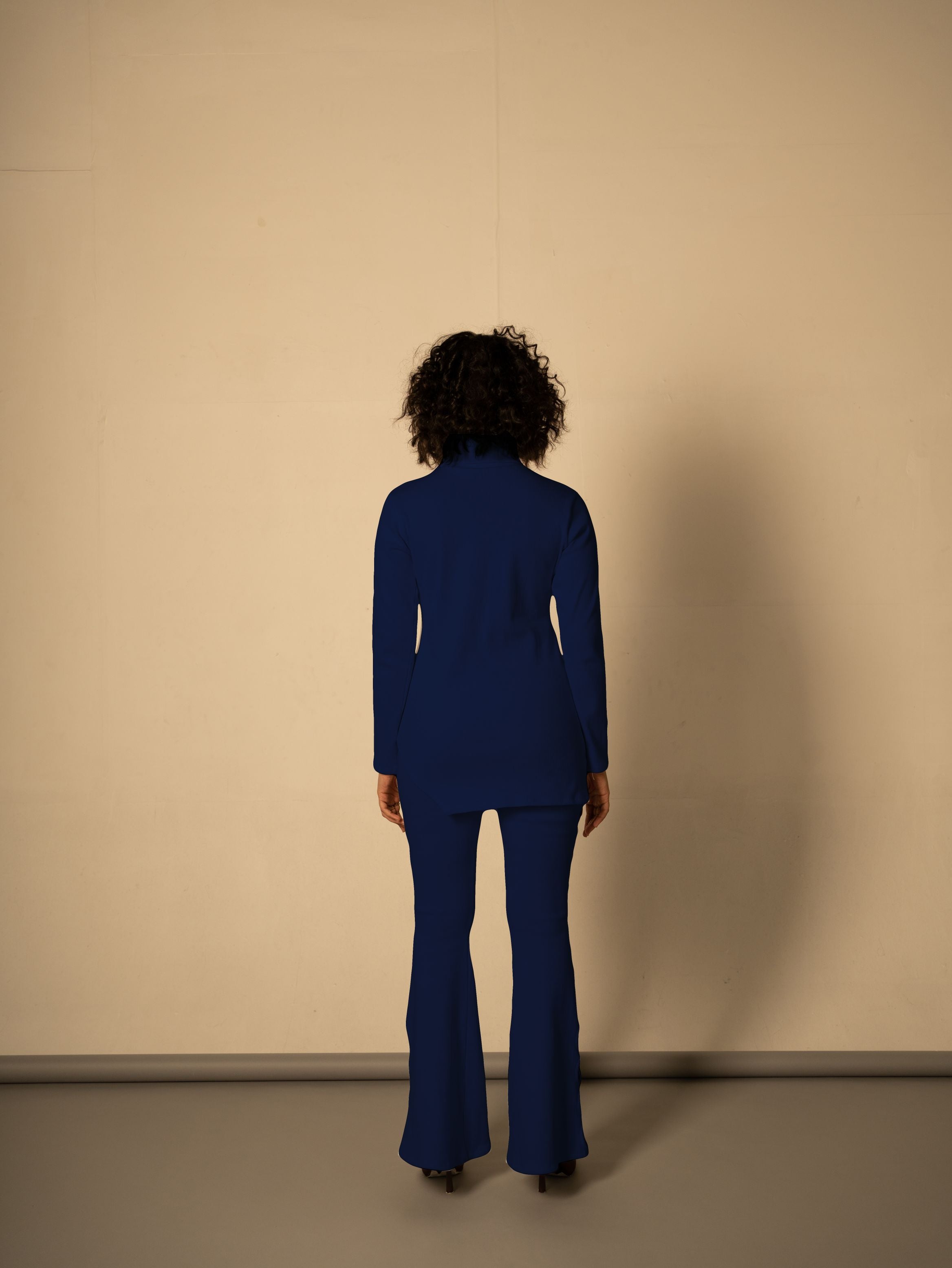 Blue Co-ord Set by Meko Studio with Blue, Casual Wear, Co-Ord Sets, Cotton, July Sale, July Sale 2023, Office, Office Wear Co-ords, Relaxed Fit, Solid Selfmade, Solids, Tranquil AW-22/23, Tranquil by Meko Studio, Womenswear at Kamakhyaa for sustainable fashion